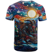 Stained Glass Krampus T Shirt Folklore Horror Art - Wonder Print Shop