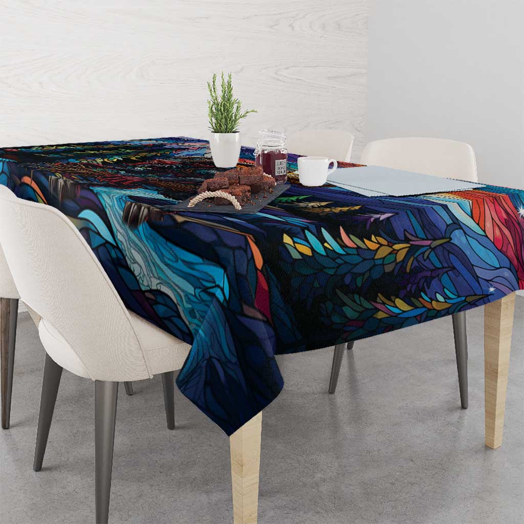 Stained Glass Krampus Tablecloth Folklore Horror Art - Wonder Print Shop