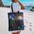Stained Glass Krampus Tote Bag Folklore Horror Art - Wonder Print Shop