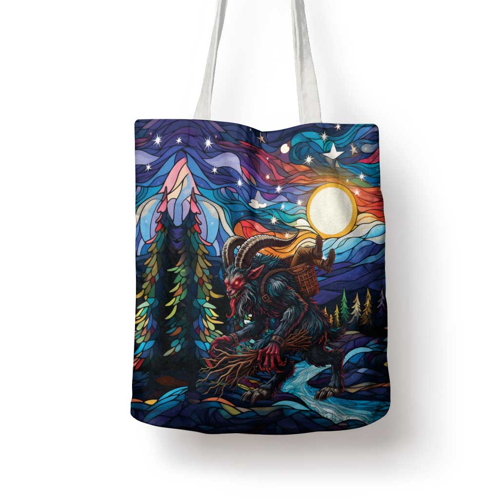 Stained Glass Krampus Tote Bag Folklore Horror Art - Wonder Print Shop