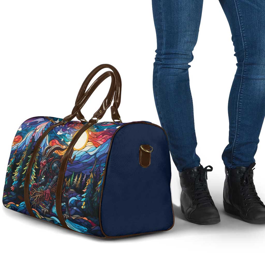 Stained Glass Krampus Travel Bag Folklore Horror Art - Wonder Print Shop