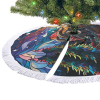 Stained Glass Krampus Tree Skirt Folklore Horror Art - Wonder Print Shop