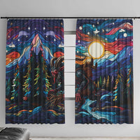 Stained Glass Krampus Window Curtain Folklore Horror Art - Wonder Print Shop