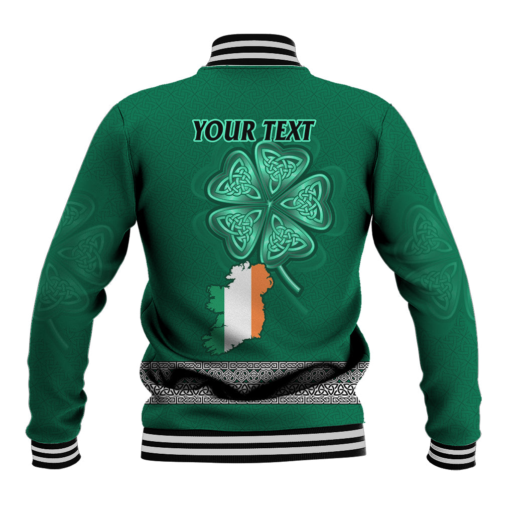 Irish Celtic Cross and Harp with Ireland Shamrock Personalized Baseball Jacket LT9 - Wonder Print Shop
