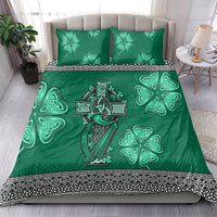 Irish Celtic Cross and Harp with Ireland Shamrock Personalized Bedding Set LT9 - Wonder Print Shop