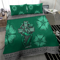 Irish Celtic Cross and Harp with Ireland Shamrock Personalized Bedding Set LT9 - Wonder Print Shop
