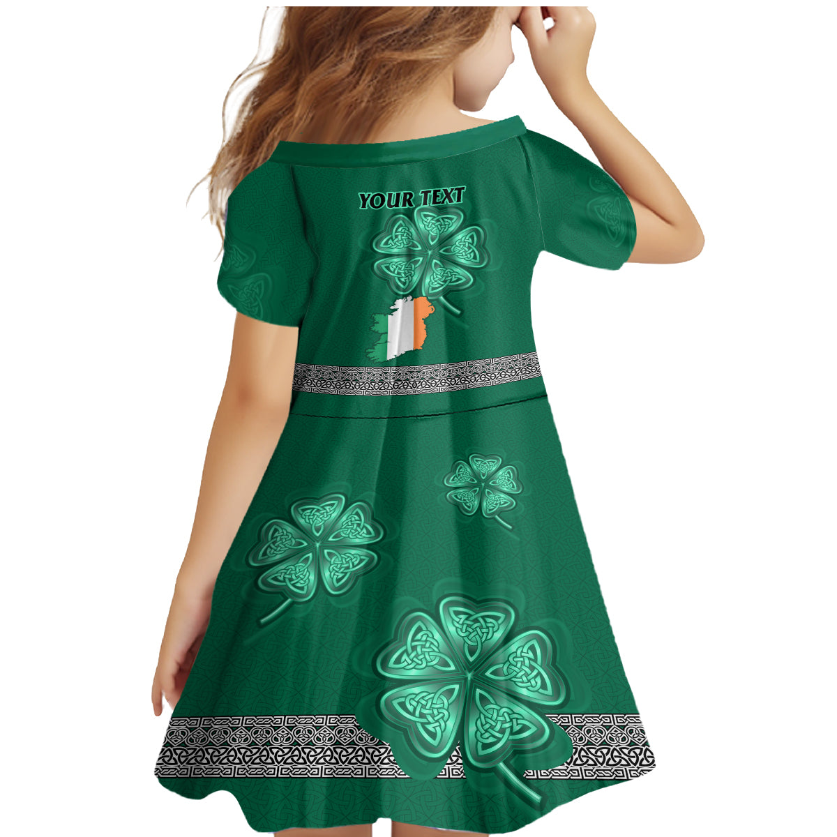 Irish Celtic Cross and Harp with Ireland Shamrock Personalized Family Matching Mermaid Dress and Hawaiian Shirt LT9 - Wonder Print Shop