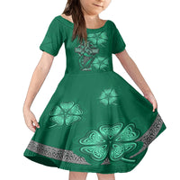 Irish Celtic Cross and Harp with Ireland Shamrock Personalized Family Matching Off Shoulder Maxi Dress and Hawaiian Shirt LT9 - Wonder Print Shop