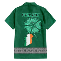 Irish Celtic Cross and Harp with Ireland Shamrock Personalized Family Matching Off Shoulder Maxi Dress and Hawaiian Shirt LT9 - Wonder Print Shop