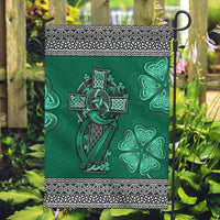 Irish Celtic Cross and Harp with Ireland Shamrock Personalized Garden Flag - Wonder Print Shop