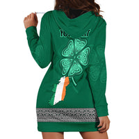 Irish Celtic Cross and Harp with Ireland Shamrock Personalized Hoodie Dress - Wonder Print Shop