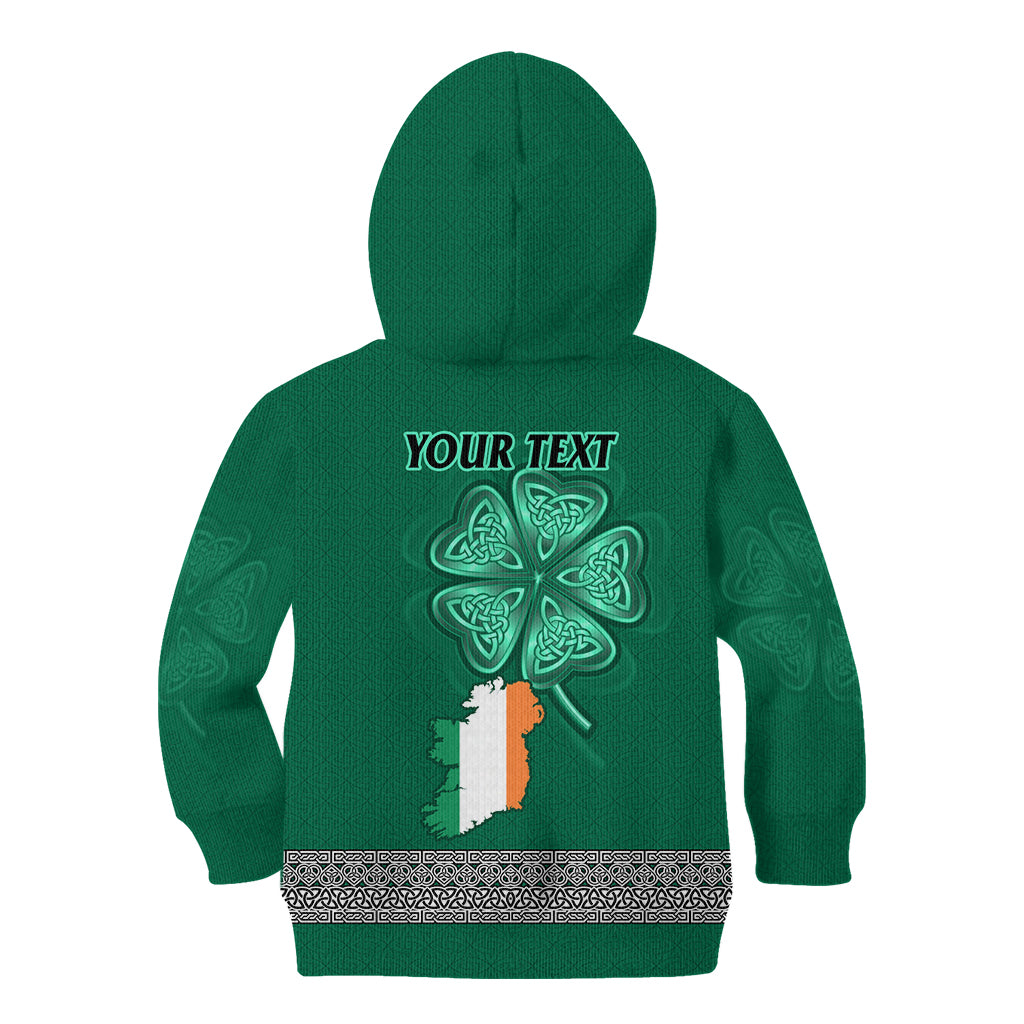 Irish Celtic Cross and Harp with Ireland Shamrock Personalized Kid Hoodie - Wonder Print Shop