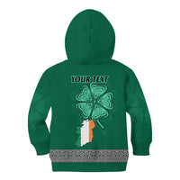 Irish Celtic Cross and Harp with Ireland Shamrock Personalized Kid Hoodie - Wonder Print Shop