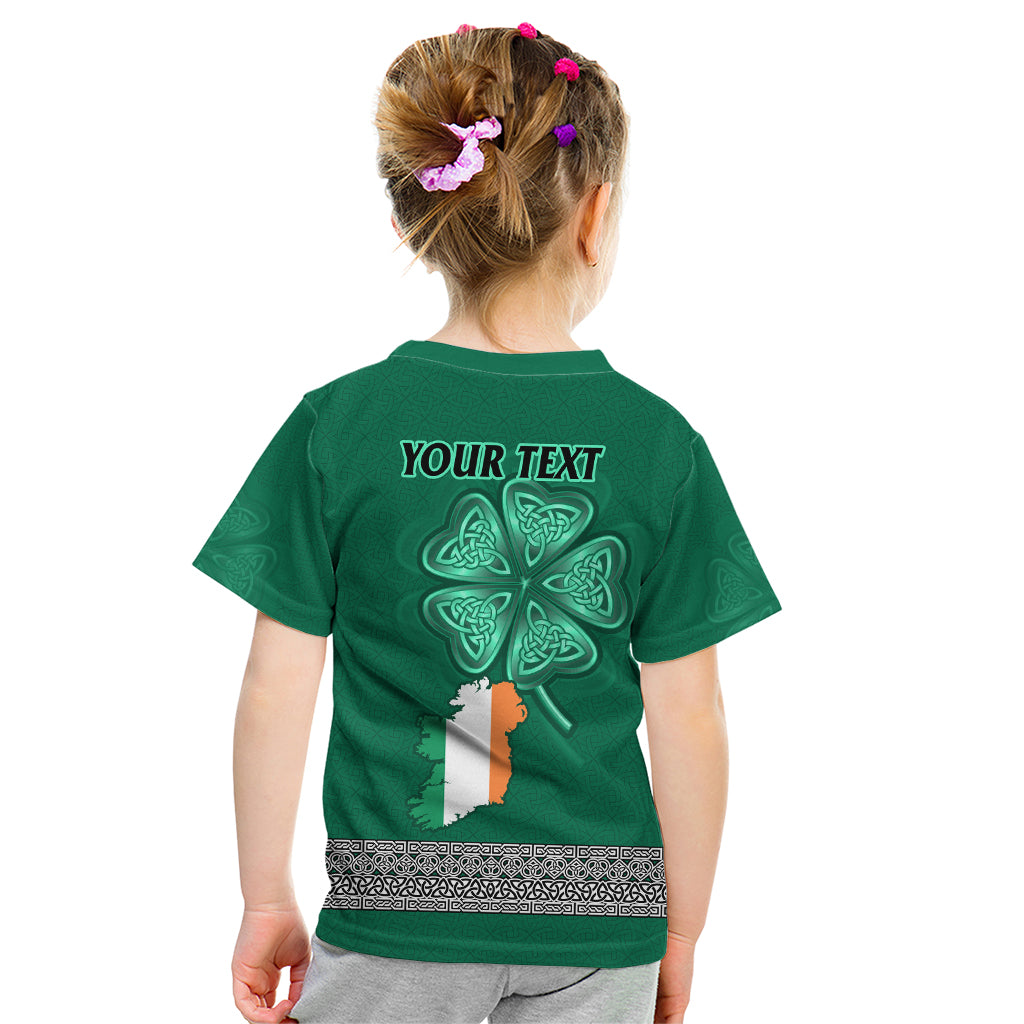 Irish Celtic Cross and Harp with Ireland Shamrock Personalized Kid T Shirt - Wonder Print Shop