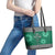 Irish Celtic Cross and Harp with Ireland Shamrock Personalized Leather Tote Bag - Wonder Print Shop