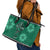 Irish Celtic Cross and Harp with Ireland Shamrock Personalized Leather Tote Bag - Wonder Print Shop