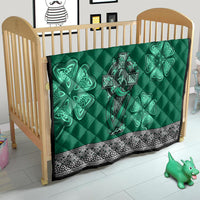 Irish Celtic Cross and Harp with Ireland Shamrock Personalized Quilt - Wonder Print Shop