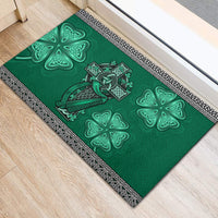 Irish Celtic Cross and Harp with Ireland Shamrock Personalized Rubber Doormat - Wonder Print Shop