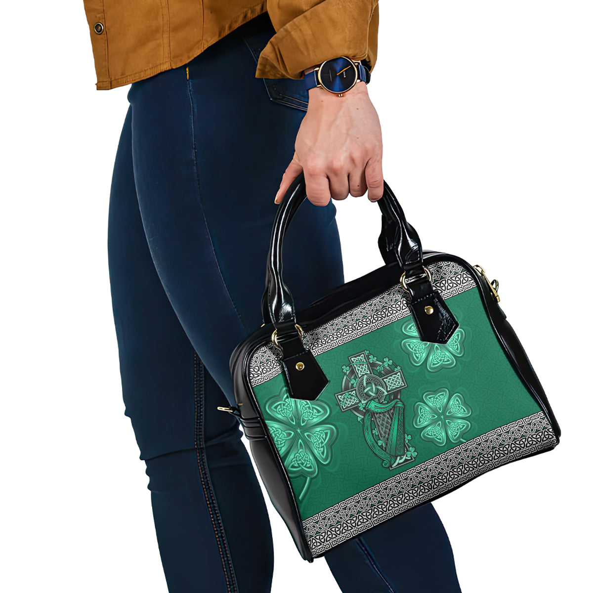 irish-celtic-cross-and-harp-with-ireland-shamrock-personalized-shoulder-handbag