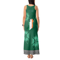 Irish Celtic Cross and Harp with Ireland Shamrock Personalized Tank Maxi Dress - Wonder Print Shop