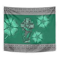 Irish Celtic Cross and Harp with Ireland Shamrock Personalized Tapestry - Wonder Print Shop