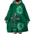 Irish Celtic Cross and Harp with Ireland Shamrock Personalized Wearable Blanket Hoodie - Wonder Print Shop