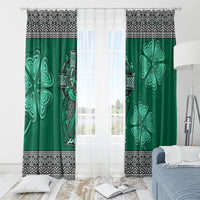 Irish Celtic Cross and Harp with Ireland Shamrock Personalized Window Curtain - Wonder Print Shop