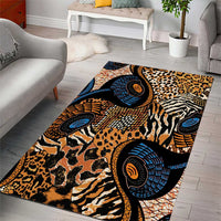 African Ankara Motifs Mixed Animal Skins Area Rug LT9 - Wonder Print Shop