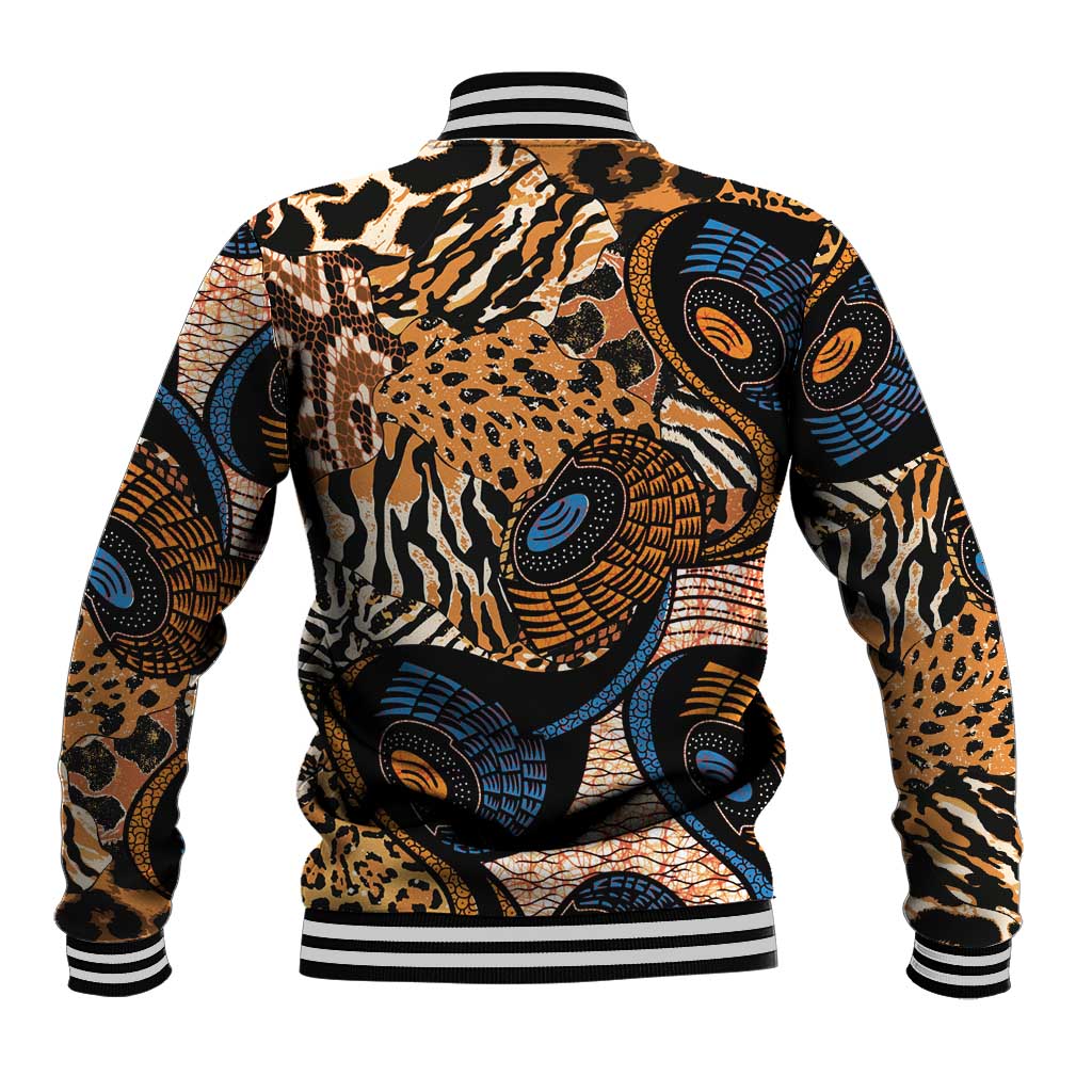 African Ankara Motifs Mixed Animal Skins Baseball Jacket LT9 - Wonder Print Shop
