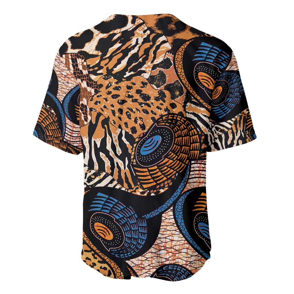 African Ankara Motifs Mixed Animal Skins Baseball Jersey LT9 - Wonder Print Shop