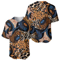 African Ankara Motifs Mixed Animal Skins Baseball Jersey LT9 - Wonder Print Shop