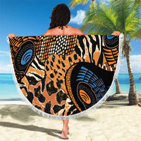 African Ankara Motifs Mixed Animal Skins Beach Blanket LT9 - Wonder Print Shop