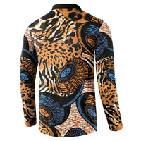 African Ankara Motifs Mixed Animal Skins Button Sweatshirt LT9 - Wonder Print Shop