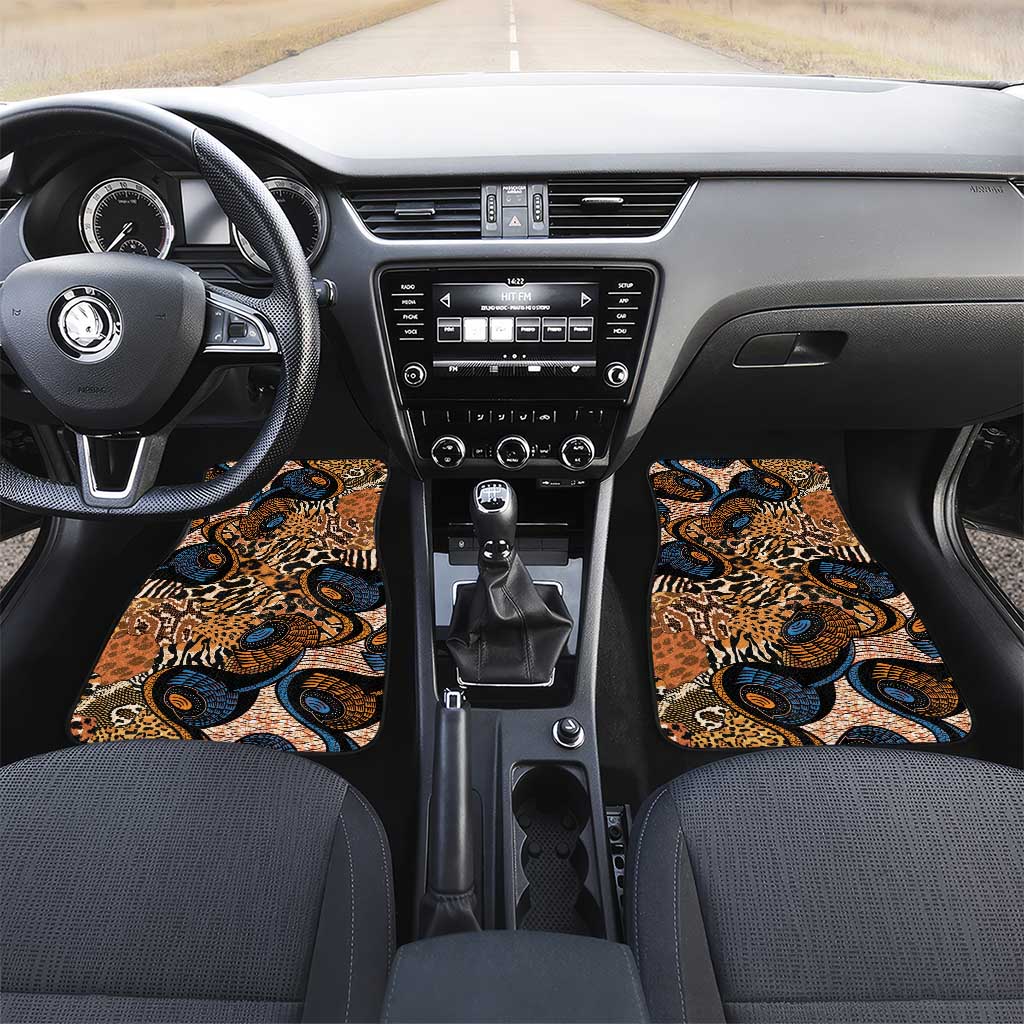 African Ankara Motifs Mixed Animal Skins Car Mats LT9 - Wonder Print Shop