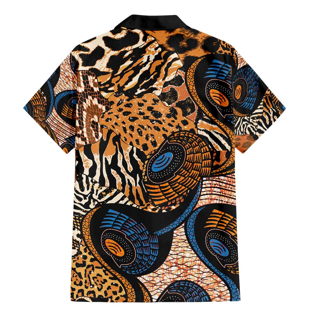 African Ankara Motifs Mixed Animal Skins Family Matching Mermaid Dress and Hawaiian Shirt LT9 - Wonder Print Shop