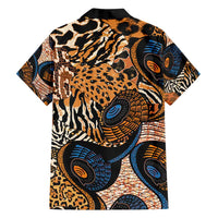 African Ankara Motifs Mixed Animal Skins Family Matching Puletasi and Hawaiian Shirt