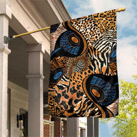 African Ankara Motifs Mixed Animal Skins Garden Flag - Wonder Print Shop