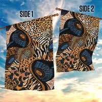 African Ankara Motifs Mixed Animal Skins Garden Flag - Wonder Print Shop