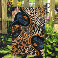 African Ankara Motifs Mixed Animal Skins Garden Flag - Wonder Print Shop