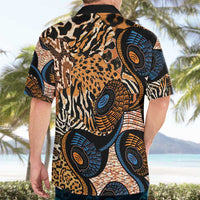 African Ankara Motifs Mixed Animal Skins Hawaiian Shirt - Wonder Print Shop