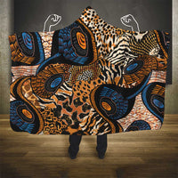 African Ankara Motifs Mixed Animal Skins Hooded Blanket - Wonder Print Shop