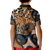 African Ankara Motifs Mixed Animal Skins Kid Polo Shirt - Wonder Print Shop