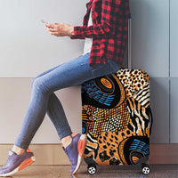 African Ankara Motifs Mixed Animal Skins Luggage Cover - Wonder Print Shop