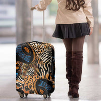 African Ankara Motifs Mixed Animal Skins Luggage Cover - Wonder Print Shop