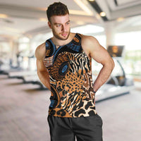 African Ankara Motifs Mixed Animal Skins Men Tank Top - Wonder Print Shop