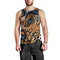 African Ankara Motifs Mixed Animal Skins Men Tank Top - Wonder Print Shop