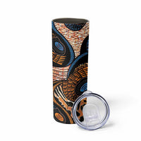 African Ankara Motifs Mixed Animal Skins Skinny Tumbler - Wonder Print Shop
