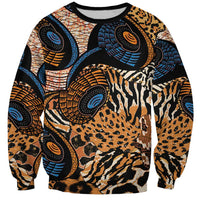 African Ankara Motifs Mixed Animal Skins Sweatshirt - Wonder Print Shop