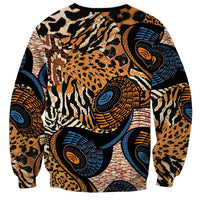 African Ankara Motifs Mixed Animal Skins Sweatshirt - Wonder Print Shop