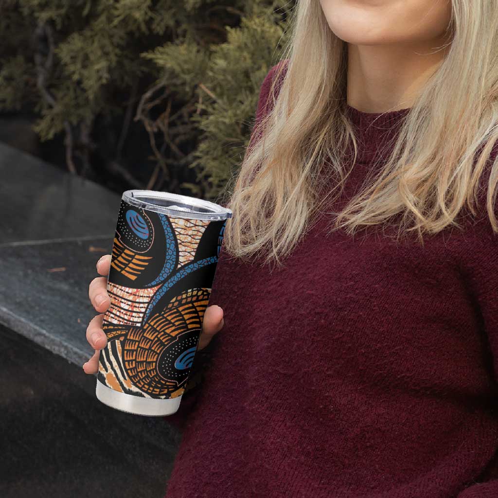 African Ankara Motifs Mixed Animal Skins Tumbler Cup - Wonder Print Shop